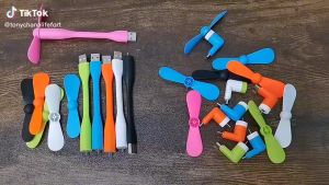 DQRGO [Ready Stock] 1Pc Portable Mini Fan Creative USB Fan Flexible Small Mini Fan For Powerbank PC Laptop