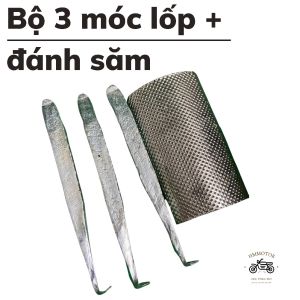 Combo 3 móc lốp xe máy xe đạp ( tặng kèm đánh săm)
