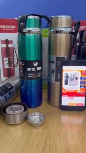 Bình giữ nhiệt inox cao cấp dung tích 1000ml Bình nước giữ nhiệt Ly giữ nhiệt mùa hè