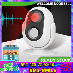 【Malaysia Spot Sale】Entrance Sencer Bell Shop Doorbell welcome sensor bell Shop Entry Chime Motion Sensor Door Bell for Shop/Mall/Cafe