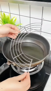HTF 26/32cm Stainless Steel Oil Drain Rack for Frying Oil Strainer Rack Mesh Colander Kitchen Filter