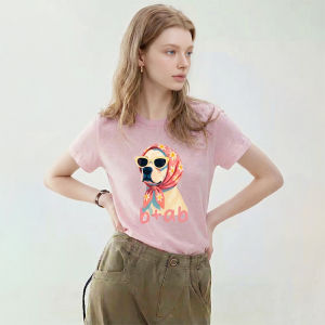 Summer New Cartoon Puppy Print T-Shirt