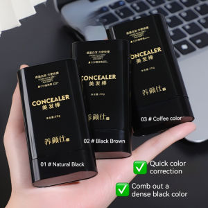Gentle Nourishing Hair Dye Stick Natural Toothed Comb Hair Stick Effectively Covers Gray Hair 2-in-1 Touch-Up Hair