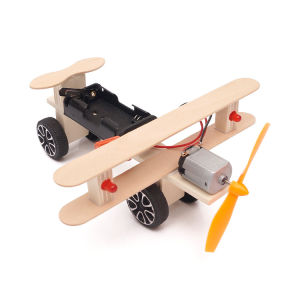 Đồ Chơi Stem - Bộ lắp ghép máy bay phản lực gỗ chạy bằng Pin AA Đồ chơi giáo dục sáng tạo an toàn cho bé Stem Steam