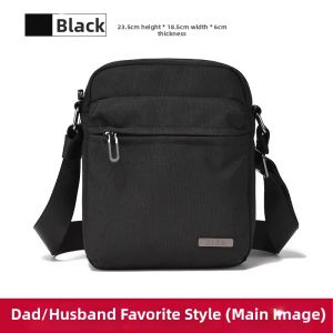 Casual Mens Crossbody Bag Portable Single Shoulder Bag Outdoor Fashionable Small Backpack for Middle-Aged And Elderly Dads