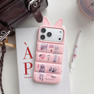 EOENKK | Japanese Anime Girl Silicone Phone Case For iPhone 12 13 14 15 16 17 Pro Max 14 15 16 17 Pro Shockproof Cartoon Soft Phone Cover