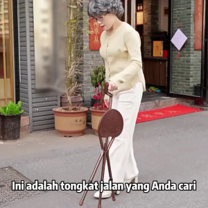 Tongkat Kursi Lipat 2 In 1 / Tongkat Duduk Kursi Lipat Sholat Lansia Traveling Haji / Kursi Lipat Sholat / Tongkat Lipat Adjustable