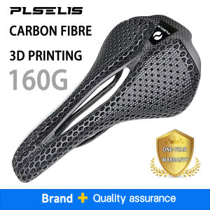 Plselis Full Carbon Fiber Saddle 3D Printing Bicycle Cushion Road Bike Saddle Riding Accessories Lightweight Comfortable Seat