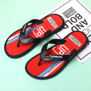 Mens Slippers Summer Outdoor Non-Slip Vietnam Flip Flops Stylish Trendy Teen Beach Flip-Flops Abrasion Resistant Sandals