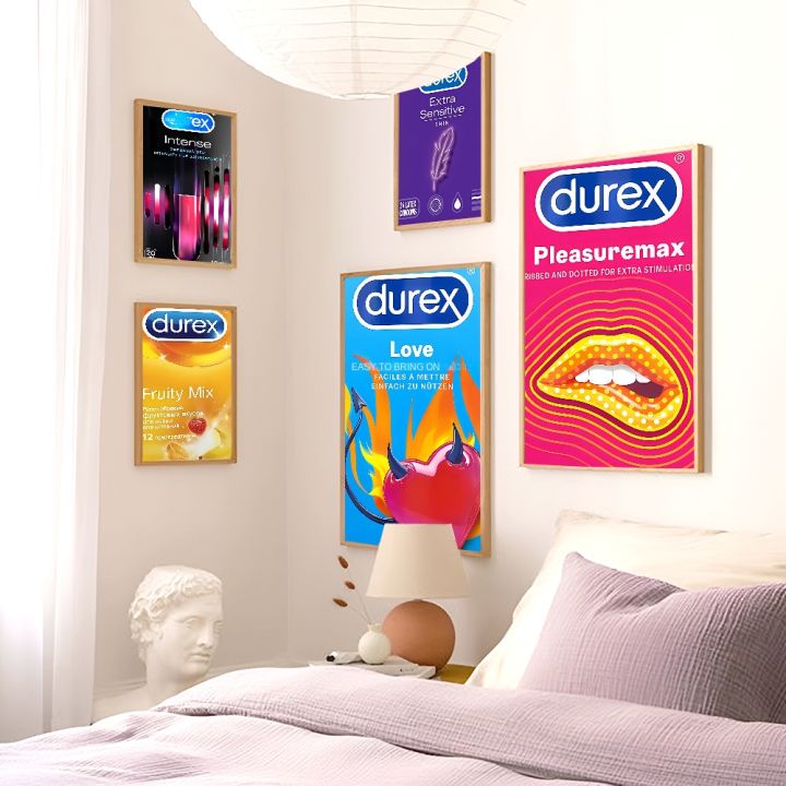 Sexy Condom Brand DDurex Classic Anime Poster Waterproof Paper Sticker