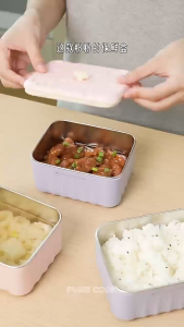 Stainless Steel Bento Lunch Box Set with Insulated Bag - 600ml / 1200ml - Leak-Proof Microwave & Water Heating Safe