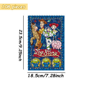 Funko | Toy Story Main Characters Space Star Background Retro Cartoon Wooden Jigsaw Puzzle 108/200/300/500/1000pcs Color Box