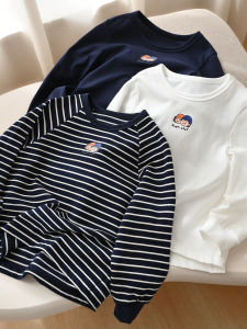Class a Childrens Pure Cotton Long Sleeve T-shirt Spring Autumn Patterned Base Layer Shirt for Boys And Girls
