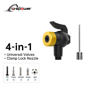 Multi-Valve Universal Inflator Valve Nozzle Adapter Connector Snap-lock Quick Connect Pump Nozzle Part Bicycle Accessores
