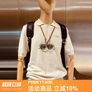 Luxury Cotton 16 Needle Embroidery Polo Shirt Mens Fashion Casual Spring Summer Short Sleeve Knitted Classic Style T-Shirt