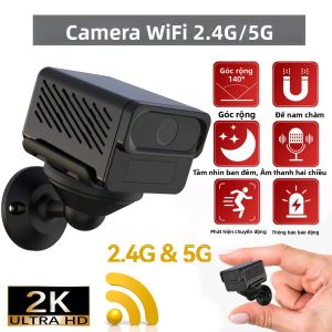 Camera An Ninh 2K Wifi 2.4G&5G Giám Sát Có Pin Tích Hợp Cảm Biến Chuyển Động PIR Tầm Nhìn Ban Đêm Âm Thanh Hai Chiều Camera IP Dùng Trong Nhà