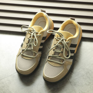 Comfortable Breathable Fashionable Mens Casual Lace-Up Deqin Shoes Spring Autumn New Arrival Flat Heel round Toe Solid Color