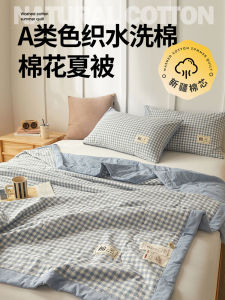 Xinjiang Cotton Summer Lightweight Washable Air Conditioner Cooling Four-Piece Set Comforter Male Summer Machine Washable Quilt
