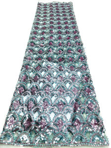 Vải Ren Đính Hạt Sequin Cao Cấp Châu Phi Chất Lượng Cao Thêu Tay Nigeria Vải Lưới Pháp Dành Cho Chú Rể Mẫu Mới 2026