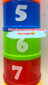 Dream toy Cangkir Susun Bayi Puzzle Stacking Cup Mainan Edukasi Anak