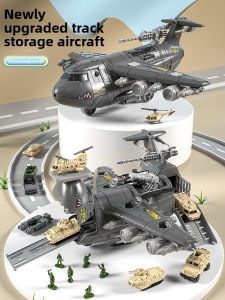 Transforming Military Aircraft Toy Car Model Simulation Track Car Educational Childrens Toy for Boys Aviation Model