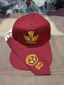 PAKET TOPI+DASI BORDIR COMPUTER BELAKNG KARET