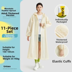 Jiaxun | Wearable Reusable Thickened Outdoor Hiking Portable Coverall Raincoat