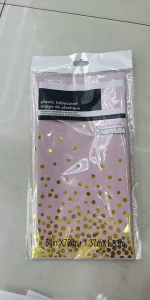 137x183cm Plastic Disposable Tablecloth Rectangle Party Table Cover Gold Dot Table Cloth Party Decor wedding，Birthday supplies festival gift