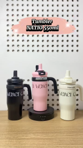 Tumbler 2in1 Stainless Steel Mug 550ml Aesthetic With Handle / Tumbler Blackpink Natio