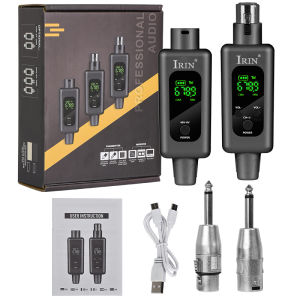 IRIN | IRIN UHF Wireless Microphone Converter XLR Professional Transmitter and Receiver Wireless System Support 0V 48V Mics