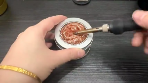 Electric Soldering Iron Tip Mouth Cleaner Copper Wire Metal Wire Ball Tin Remover Cleaner for Soldering Tool