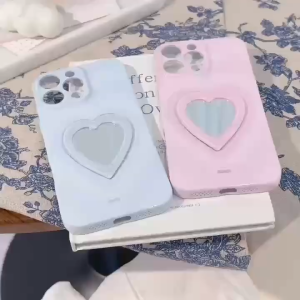 ฟิล์มกระจก 3D Love เคสอ่อนสำหรับ iPhone 11 12 13 14 15 16 Pro Max เคสป้องกันการตกแบบเรียบง่ายสำหรับเคส iPhone11