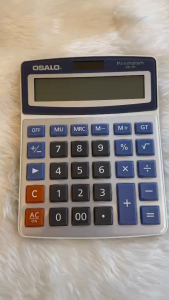 เครื่องคิดเลข หน้าจอ 12 หลัก OSALO OS-4M ขนาด 19x15x2cm.