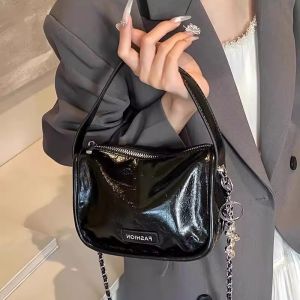Charics&Kittn Genuine Leather Womens 2025 New High Quality Diagonal Handbag Chain Bag Small Square Bag Soft Handbag