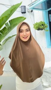 Jilbab Instan Khimar Pinguin Pet Antem Jersey Super Premium