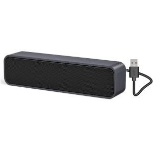 VIKEFON Portable 3D Stereo USB Mini Speaker Powered with Dual Speaker Built-in Decoding Sound Card for Desktop PC Laptop Cashier