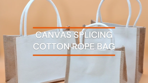 WPS Portable Canvas Bag Splicing Cotton Rope Bag