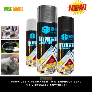 Wise Goods LEAK FILLER Seal Rubber Coating Waterproofing Sealant For Roof Wall Cracks Pipes (450ML) Leak Repair