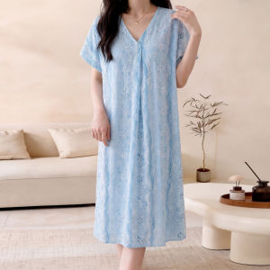 KASIHAN | Slim Breathable Collared Maternal Cotton Robe