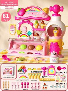 Hui Cheng Toys | Toxic-Free Lightweight Modeling Clay Toy For Girls Ice Cream Maker