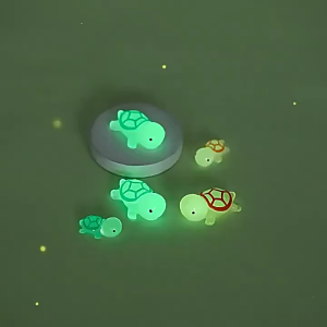 Cute Mini Luminous Turtle Ornaments Resin Craft Micro Landscape Kids Toys Home Decor Gift