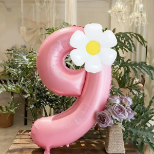 Bộ Bóng Bay Số 40 Inch Màu Trắng Daisy & Vàng/hồng Macaron Dùng Trang Trí Tiệc Sinh Nhật Kỷ Niệm Đạo Cụ Chụp Ảnh