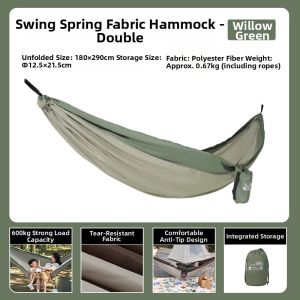 Outdoor Anti-Tip Double and Single Person Lightweight Leisure Hammock