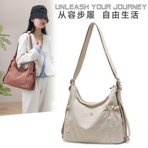 2025 New Fashion Oxford Cloth Single Shoulder Crossbody Bag Women Large Capacity Commuter Tote Bag Nylon Double Shoulder Bag