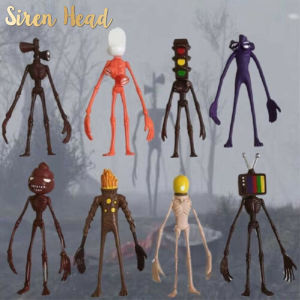 8pcs/set Siren Head Action Figure Toy Sirenhead Figure Model Doll Sculpture Shy Guy