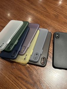 Ultra-Thin Scratch-Resistant Fingerprint-Proof Lightweight 0.4mm iPhoneX/XS/SMAX Protective Case Apple Pure Color Matte Silicone Soft Shell for Men And Women
