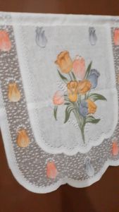 Kain Gorden Etalase Jendela Meja Dapur Motif Bunga