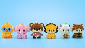 Cute Zoo Cartoon Building Block Animal Micro-Particle Lego Children Educational Assembly Toy