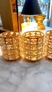 Spot wholesale Crystal Diamond Makeup Brush Holder Organizer Bling Personalized Comb Brushes Pen Pencil Storage Container for Makeup Vanity Desk organiser