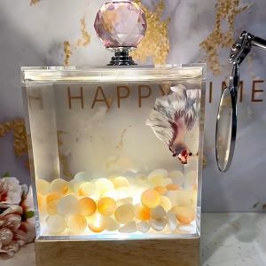 กระจกล่อปลา กระจกปลากัด ยืดพับได้ ไม้ล่อปลากัด กระจกส่องชิ้นงานแบบก้าน สำหรับปลากัด